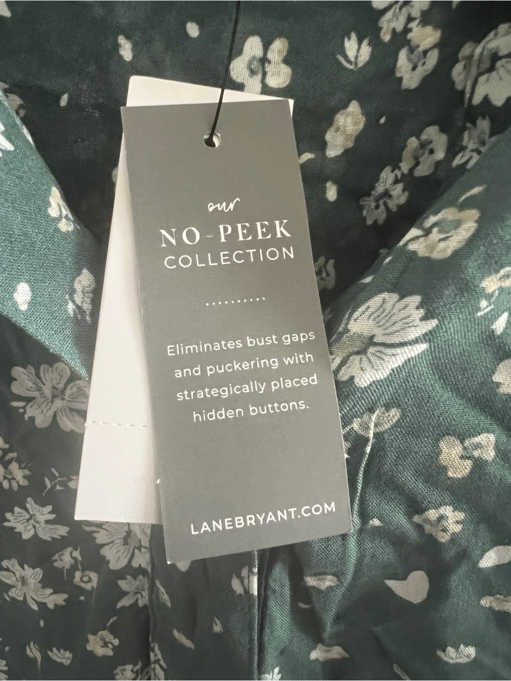 Lane Bryant Floral No Peek Collection Blouse Button Up Casual NWT SZ 20 Teal - Picture 7 of 9